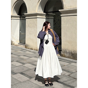 Plus Size Women's Sexy Backless High Elastic Suspender Patchwork Dress Versatile Sweet Slimming Elegant Slim Long Skirt