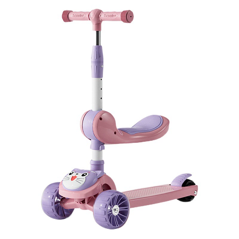 Детский самокат оптом Ребенок 2-12 лет может сидеть и кататься на детском скользящем самокате «Три в одном».