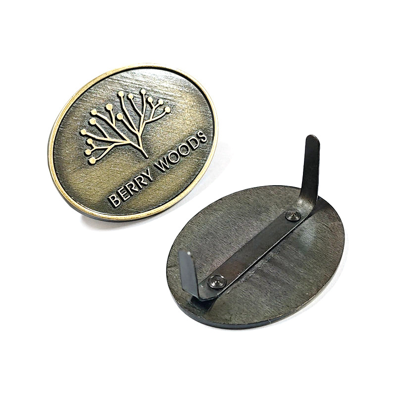 锌合金标牌金属制作箱包配件五金金属logo字母锌合金压铸滚镀古铜