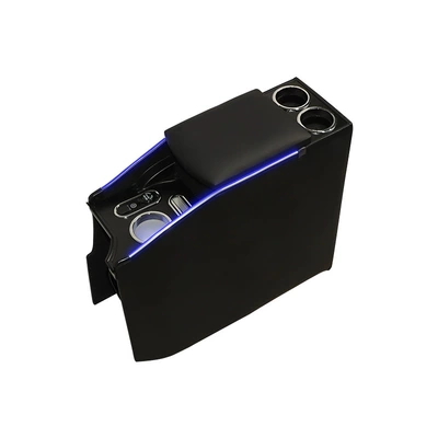 Suitable for Nissan Nv200 Special Armrest box - black-right-hand-drive-version-with-vertical-wireless-charging-side-lights