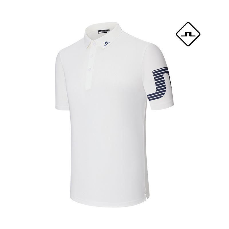 【Cross-border】J Golf Short Sleeve T-shirt Summer Golf Apparel Men's Casual Breathable Sports Top # 2603