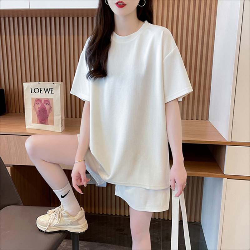 Breastfeeding Tops Pure Cotton Set Trendy Mom Outerwear 2026 Summer Postpartum Casual Short-Sleeved T-Shirt Women's Breastfeeding Two-Piece Set Breastfeeding Tops Pure Cotton Set Trendy Mom Outerwear 2026 Summer Postpartum Casual Short-Sleeved T-Shirt Women's Breastfeeding Two-Piece Set