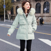 正品撤柜羽绒服冬女2025新款中长款修身收腰白鸭绒小个子爆款外套