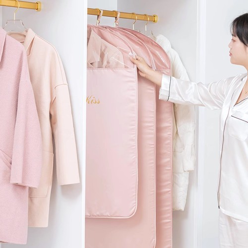 Clothes Dust Cover Hanging Type Household Dustproof Bag Garment Cover Down Jacket Storage Bag Coat Cover Hanging Clothes Bag Cover