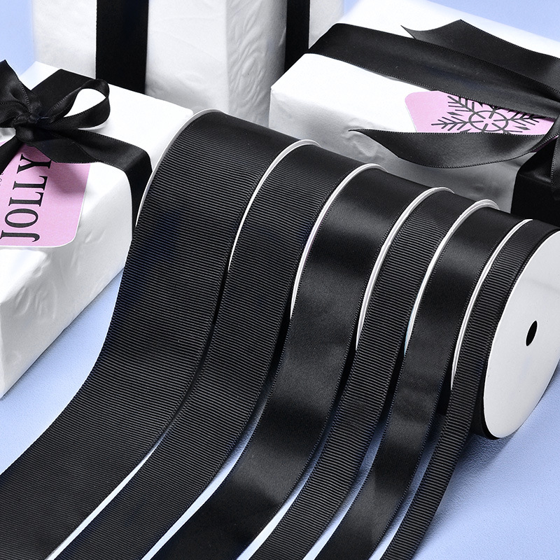 Yao Ming cinta en stock Cinta blanca y negra cinta de regalo atmósfera cinta decorativa globo cinta al por mayor