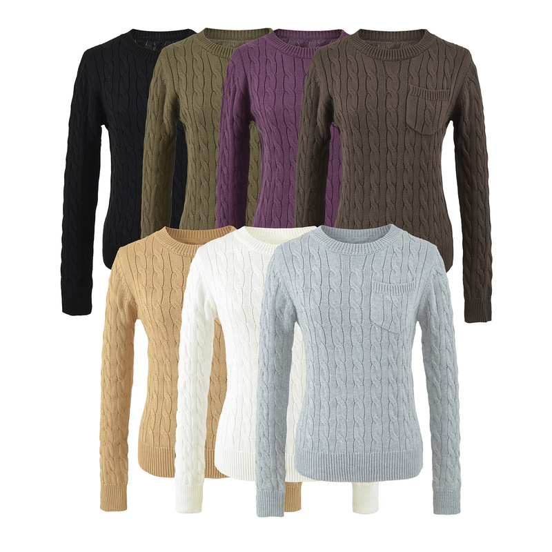 Hot Girl Purple Round Neck Slim Knitted Knitwear for Women Autumn and Winter 2025 European and American Style Pure Color Versatile Slimming Look Bottoming Shirt Hot Girl Purple Round Neck Slim Knitted Knitwear for Women Autumn and Winter 2025 European and American Style Pure Color Versatile Slimming Look Bottoming Shirt