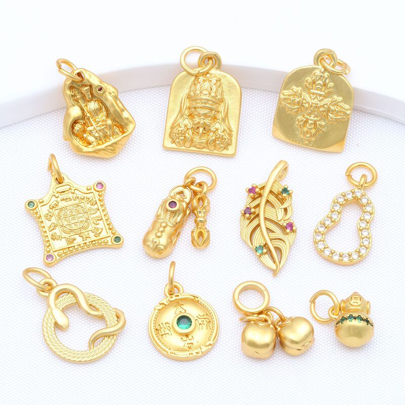 Ancient Gold Accessories Sand Gold Lucky Bag DIY Accessories Mixed Chinese Style Bracelet Side Bag Accessories Pendant Bracelet Pendant Ancient Gold Accessories Sand Gold Lucky Bag DIY Accessories Mixed Chinese Style Bracelet Side Bag Accessories Pendant Bracelet Pendant