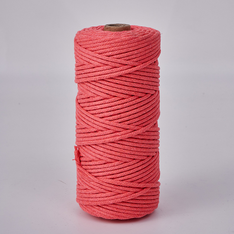 Cuerda de algodón con núcleo de 3mm, ropa de bricolaje, decoración de textiles para el hogar, cordón de algodón, cuerda tejida, tapicería de color, cuerda de algodón con corazón