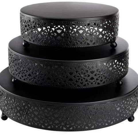 Oro postre decoración de la tabla Europea boda accesorios encaje hierro pastel té merienda combinación rack