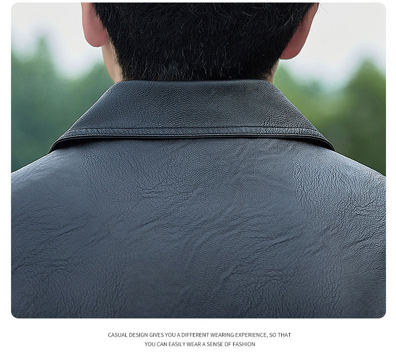 Herren Lederjacke Business Freizeit Sakko Für Herren Mit Revers_voghion.com