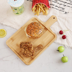 Square concave plate tray tea plate scraper sweet potato mold plate pizza tray bamboo tray burger baking mold platter