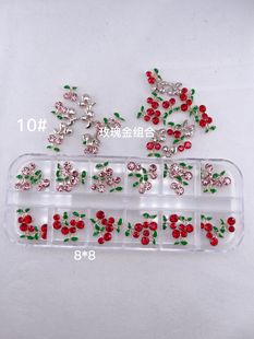 Nail art jewelry, finished nail decoration bow jewelry Cherry laser bear laser bow laser butterfly