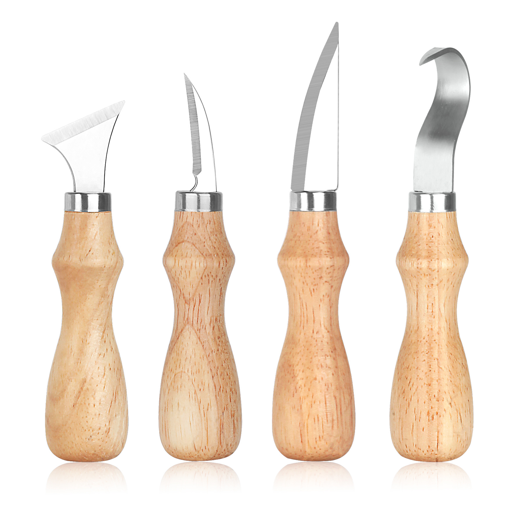 新款不锈钢木工雕刻刀雕刻DIY削木刀弯刀手工木雕挖勺刀全套工具