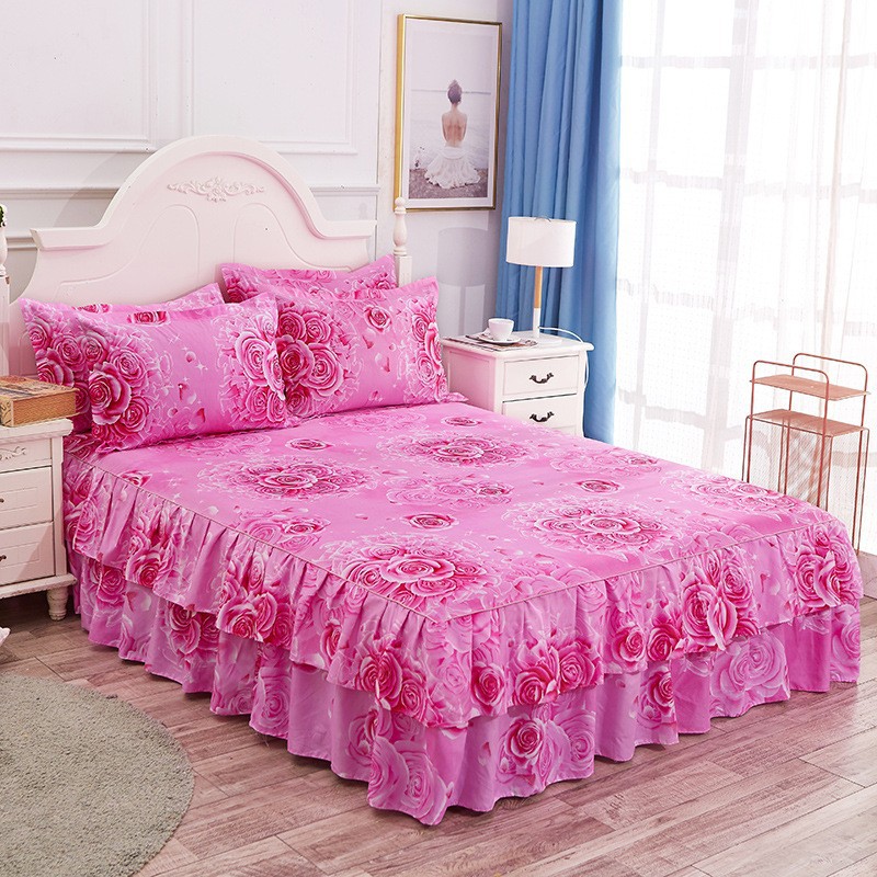 Korean bed skirt double lace brushed Princess wind bedspread Simmons dust cover Amazon cross-border foreign trade Wholesale