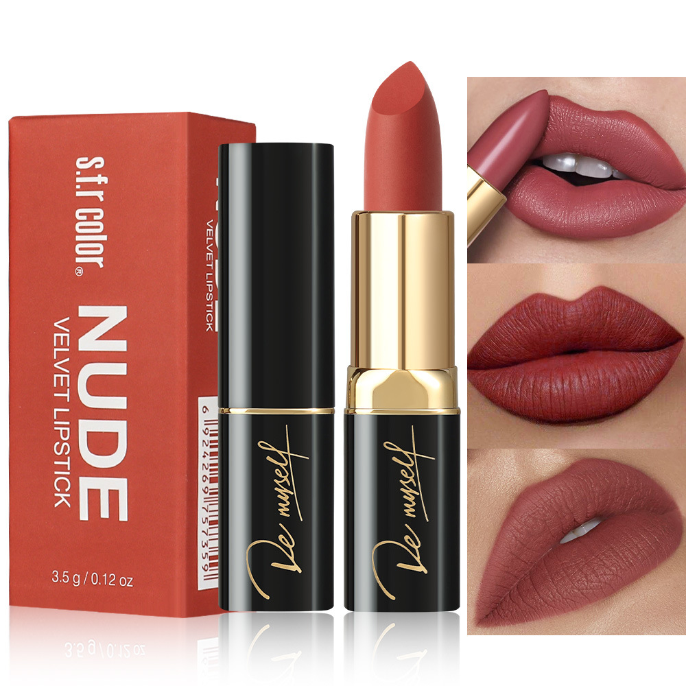 s.f.r color exclusivo transfronterizo niebla mate lápiz labial claro fácil de colorear lujoso 6 colores lápiz labial mousse