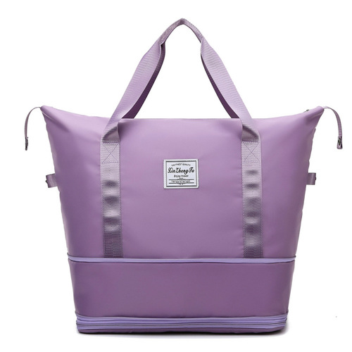 Dry and Wet Separation Training Exercise Fitness Bag Foreign Trade Leisure Travel Bag Lightweight Double Layer Expandable Large Capacity Shoulder Bag