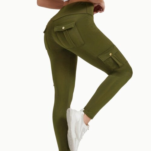 Amazon Women's Knit Work Pants, High-Waisted Women's Pants, Black, High-Elastic Pockets, Casual