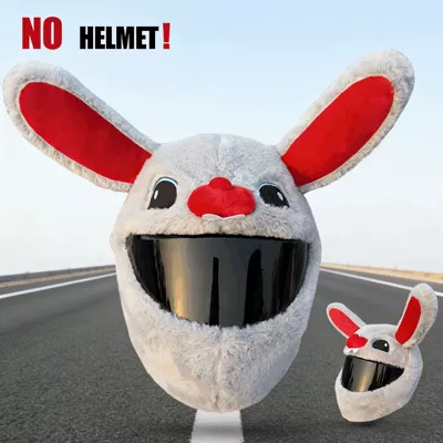 Dəbilqə (Kaska) aksesuarları Animal Masks - gray-rabbit