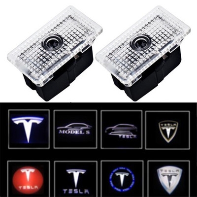 Apply to Tesla Welcome lamp MODEL S MODEL X car led decorate Lights laser Projection lamp