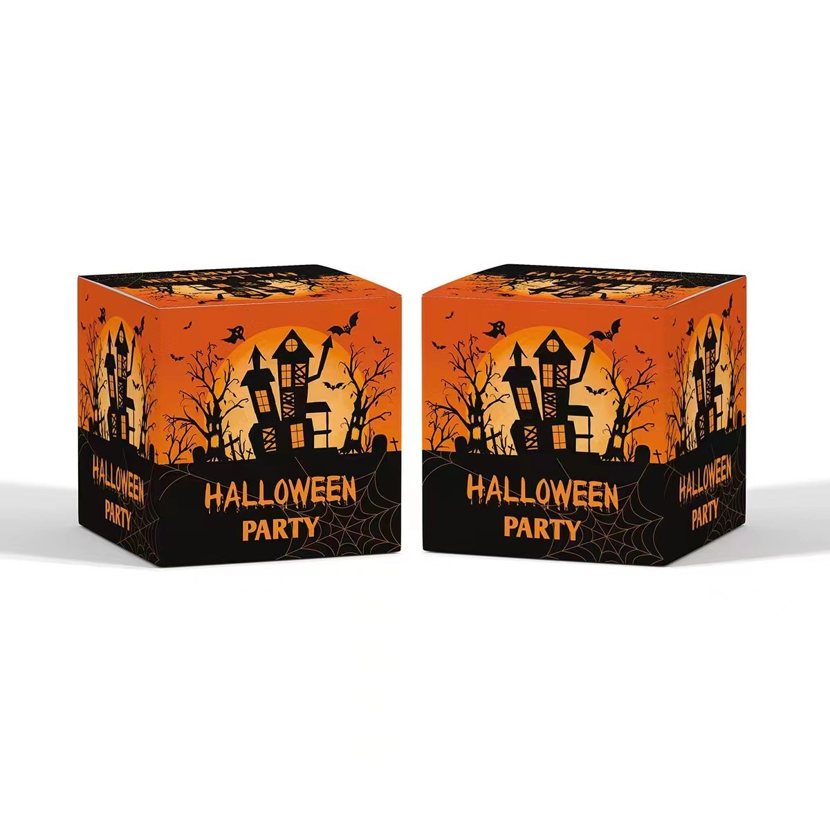 Κουτί με μπομπονιέρες για κέρασμα ή κέρασμα για το Halloween, διακόσμηση πάρτι, χάρτινο κουτί, διακόσμηση δείπνου, κουτί με μπομπονιέρες_voghion.com