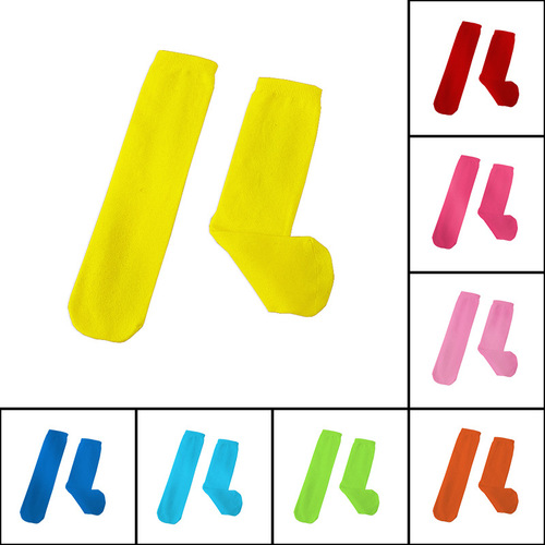 Children's sock candy-colored stack socks June 1st performance uniform for boys and girls colorful socks