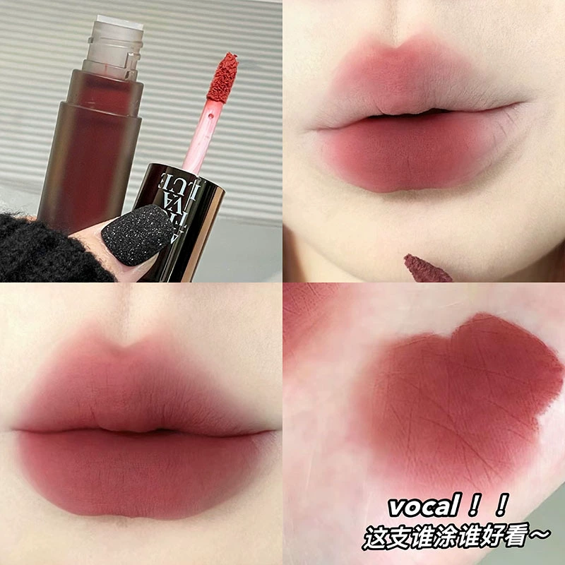 Matte lipstick, lip gloss, punk style, translucent shading