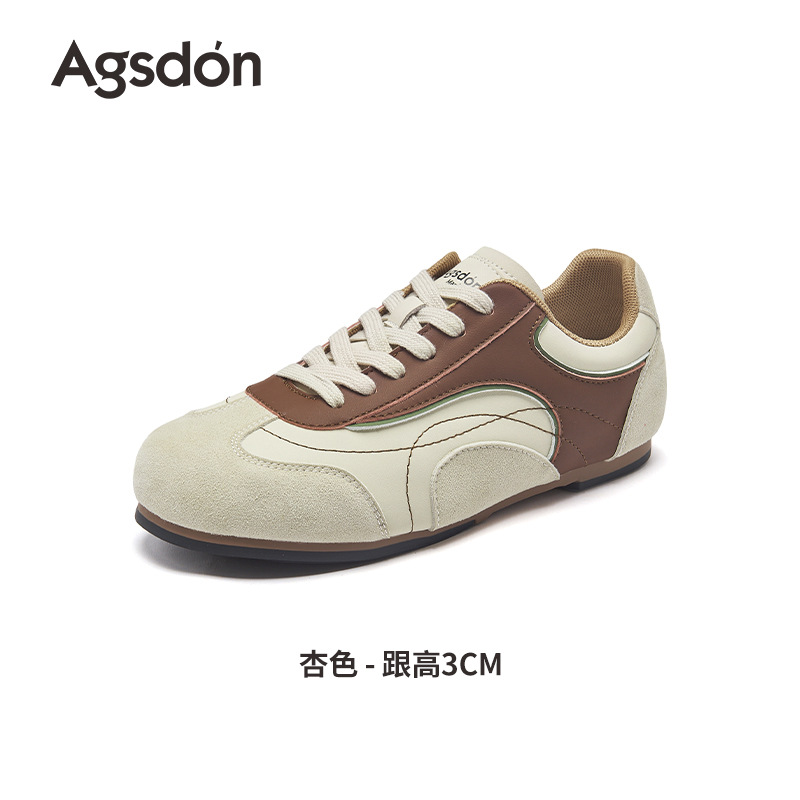 Augu Lion Dengde zapatos de entrenamiento para mujeres 2025 nuevo otoño ballet de suela gruesa Gump zapatos de skate suave