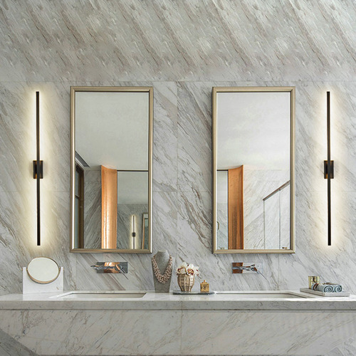 Nordic minimalist designer wall lamp post-modern living room restaurant aisle decoration hotel bedside linear line wall lamp