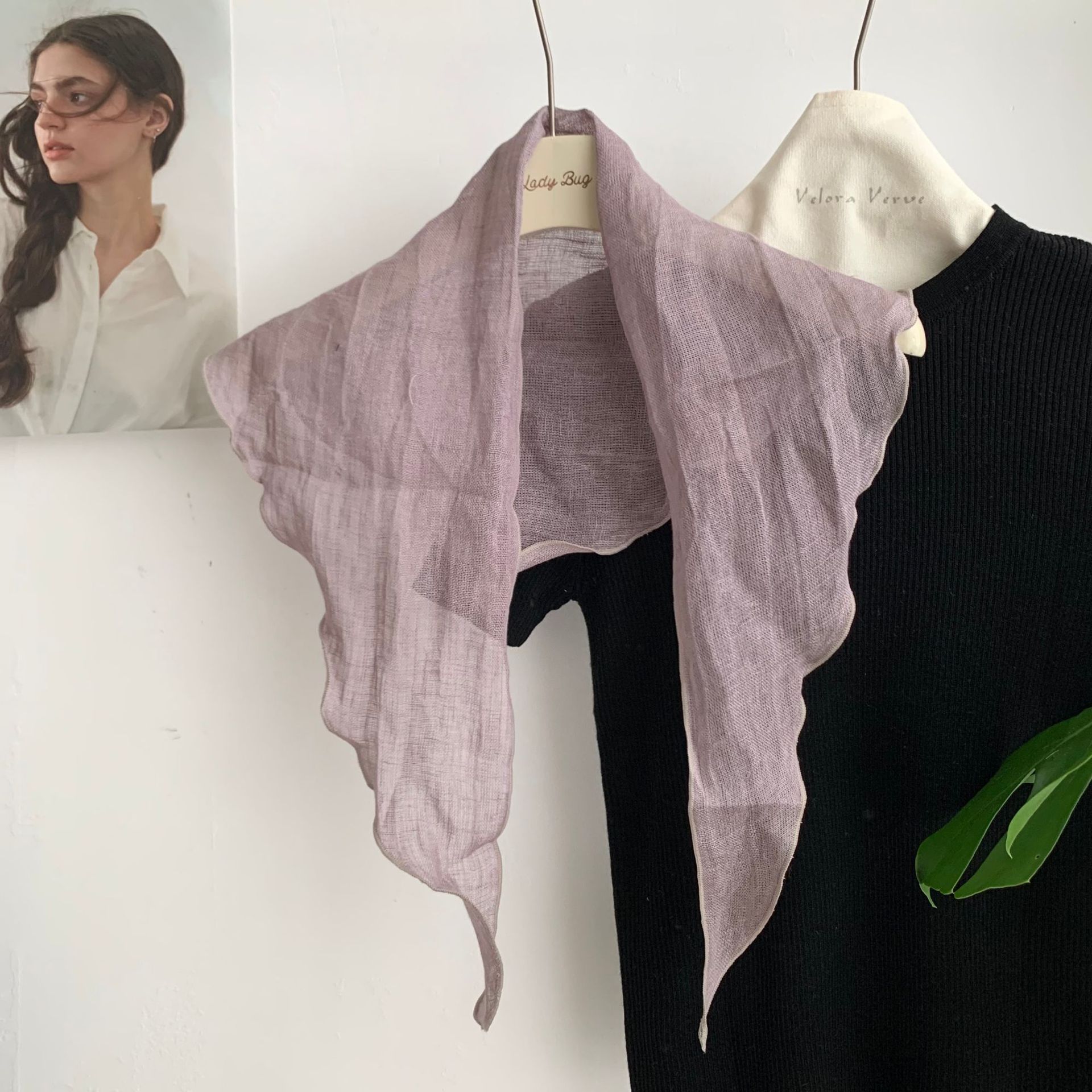 SKU-27 솔리드 컬러 가죽 퍼플/대형