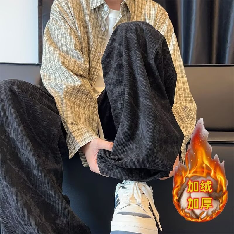 Pantalones de paracaídas de mecha de lámpara para hombres primavera y otoño 2024 pantalones de paracaídas sueltos pantalones de piernas largas tendencia de herramientas de estilo