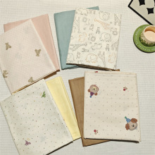 2.5门幅双层纱布 可爱卡通宝宝布 纯棉布料床品家居服面料无荧光