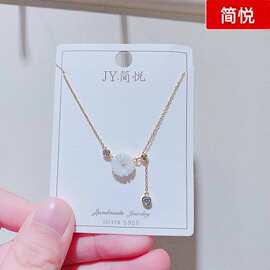 简悦银饰品S925韩版新款气质简约优雅短款银项链锁骨链女3148K