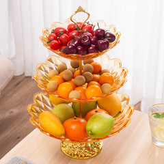 European-style multi-layer fruit tray living room home coffee table fruit bowl candy snack display plate three-layer fruit basket storage rack