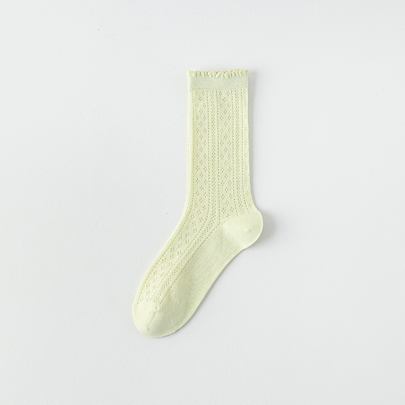Calcetines de Tubo Medio de Malla para Mujer de Algodón, Transpirable para Verano image 15