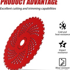 Grass trimmer blade alloy cutting machine saw blade 9 inch 230 tungsten steel manganese steel welding 36T garden tool accessories