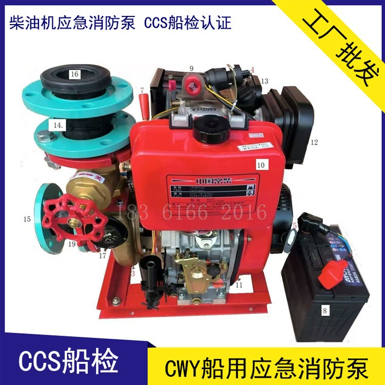 65CWY-30 аварийный пожарный насос морской портативный дизельный двигатель пожарный насос обновление 65CWY-40 CCS