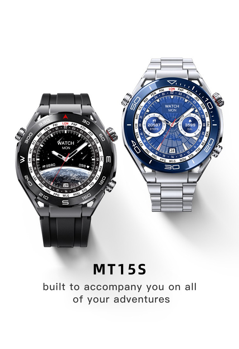 MT15S Smart Watch 1,6 Zoll 4DOLED Bildschirm Kompass NFC_voghion.com