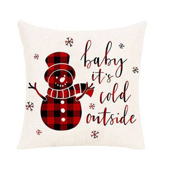 Nuevo lino transfronterizo de Navidad abraza almohada casera Santa Alce almohada sofá cubierta al por mayor