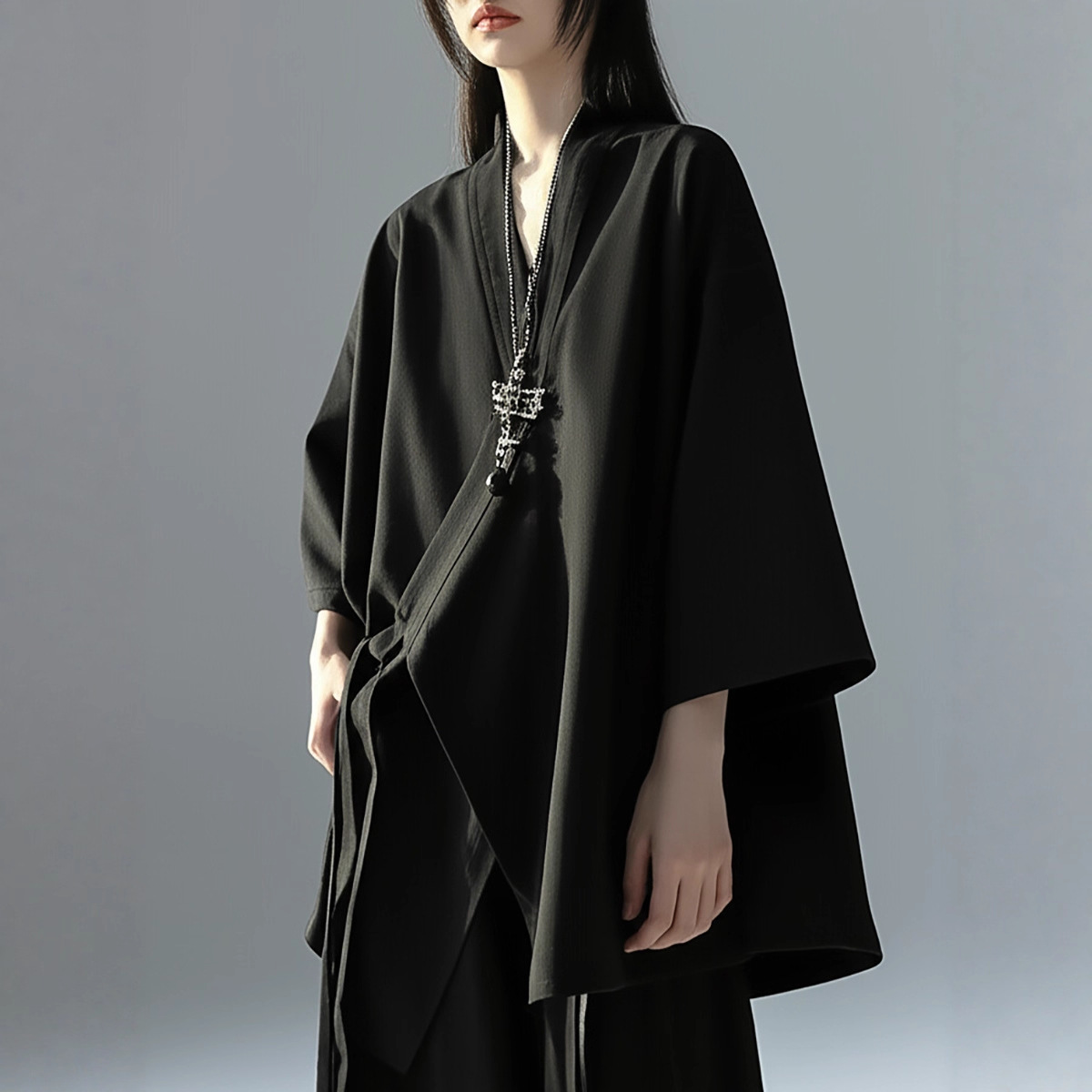 2026 New Unisex Style Clothing with a High-End Feel, Cool and Stylish New Chinese-Style Tops with Tie-Up Short Sleeves, Men's Shirts