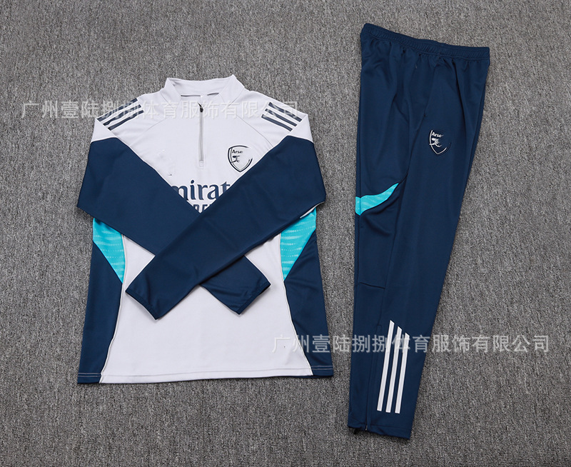 2526新款足球服巴黎皇马阿森纳拜仁长袖半拉训练服一件批发|undefined