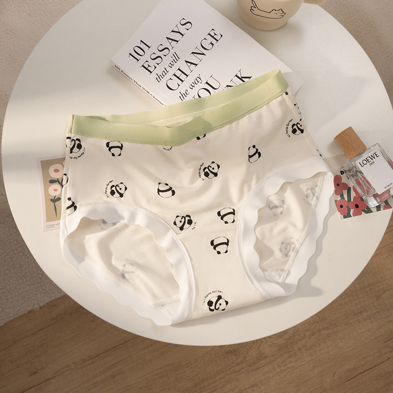 10A entrepierna antibacteriana entrepierna de algodón entrepierna larga entrepierna modal sin costuras calzoncillos de cintura media cabeza calzoncillos de primavera y verano para mujer