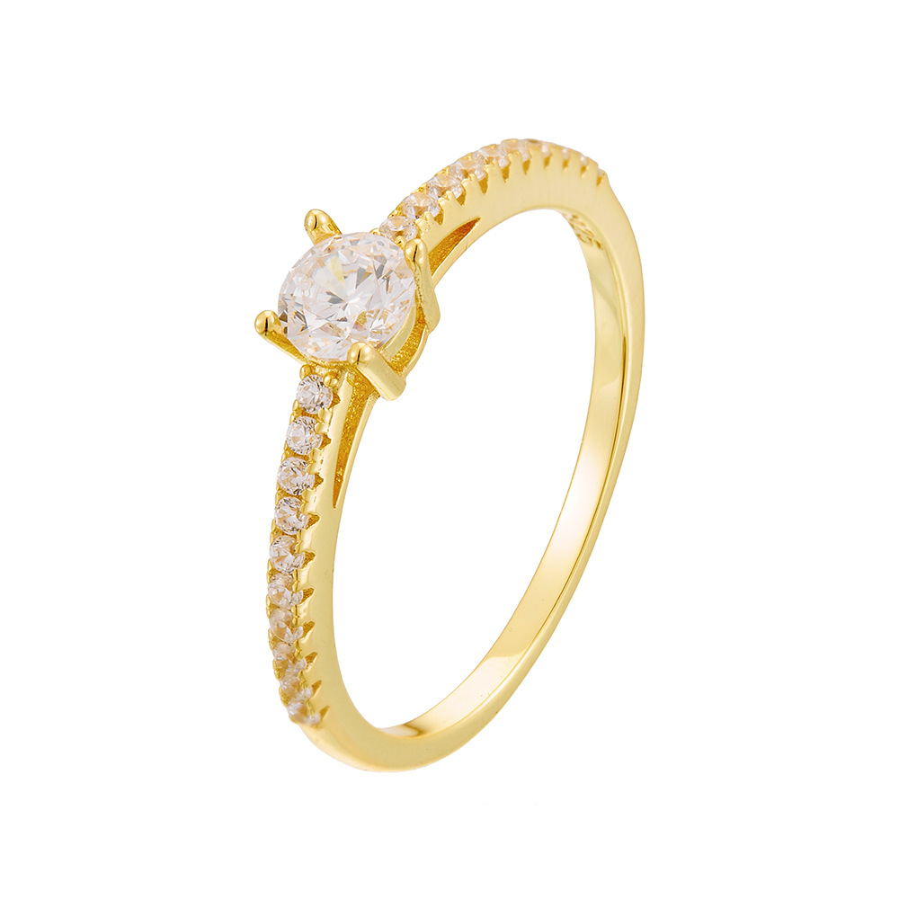 Anillo de diamantes de plata de ley s925 de temperamento simple de Europa y América, personalidad de moda femenina, sentido de diseño de nicho, anillo de lujo ligero