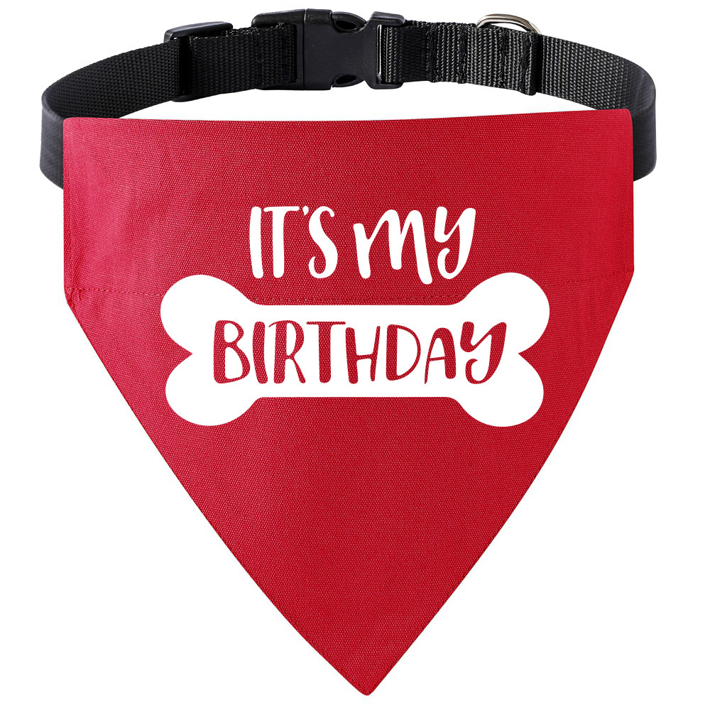 Tanpopo algodón perro saliva Toalla de cumpleaños triángulo toalla collar mascota perro bufanda mascota cumpleaños saliva toalla