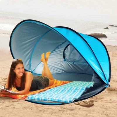 Beach automatic folding travel handheld tent playing with sand, beach style, fully automatic