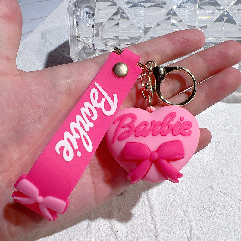 弓バービープリンセスシリコーンキーホルダーかわいいカップルペンダントペンダントバレンタインデーペンダントギフト卸売|undefined
