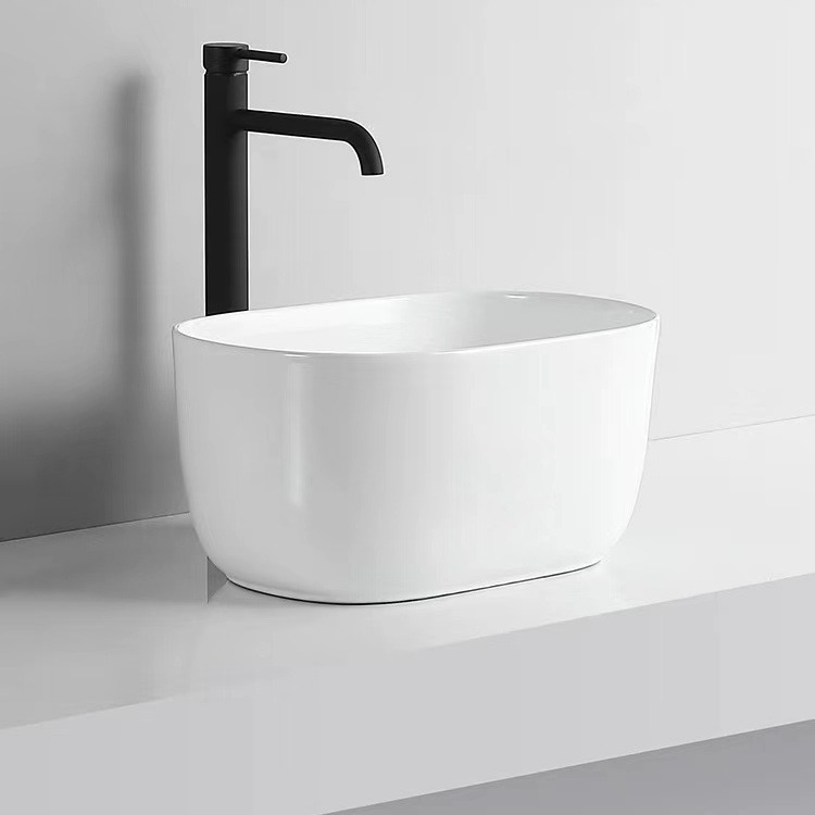 Cuenca superior profundización lavabo de gran tamaño baño balcón lavabo de lavandería Hotel lavabo de cerámica a prueba de salpicaduras