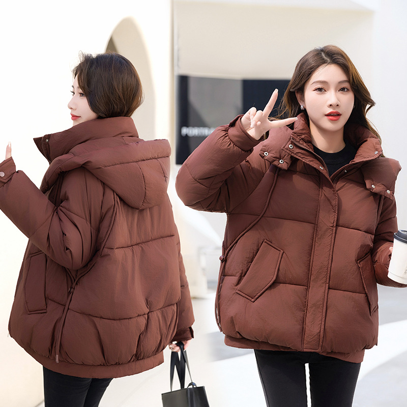 katoen voor vrouwen, 2024 nieuwe stijl, klein modieus, stijlvol, losse en dikke damesjas, broodjas, donsjas_voghion.com