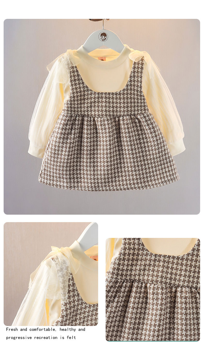 Langärmeliges Kinderkleid Für Mädchen Herbstmode_voghion.com