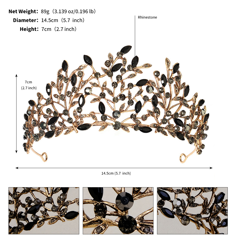 240g Weight Crown Hair Accessories Type Rhinestones, Pearl Inlay Material 1 Piece Quantity Wedding, Party Occasion Alloy Material Halloween Festival Crown Pattern Women's Gender Inlay Design Cool Style Style Halloween Cool Style Women's Crown Alloy Inlay Rhinestones Pearl Crown 25