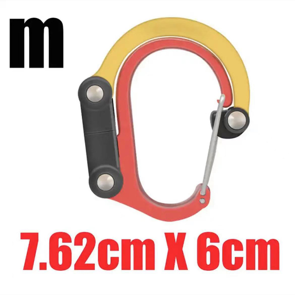 D-tipo de aleación de aluminio mosquetón 360 ° multi-funcional hebilla colgante de viaje al aire libre casual rápido colgante llavero ventas directas de fábrica